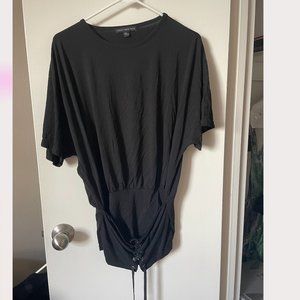 Front Row Shop Black Top batwing sleeves